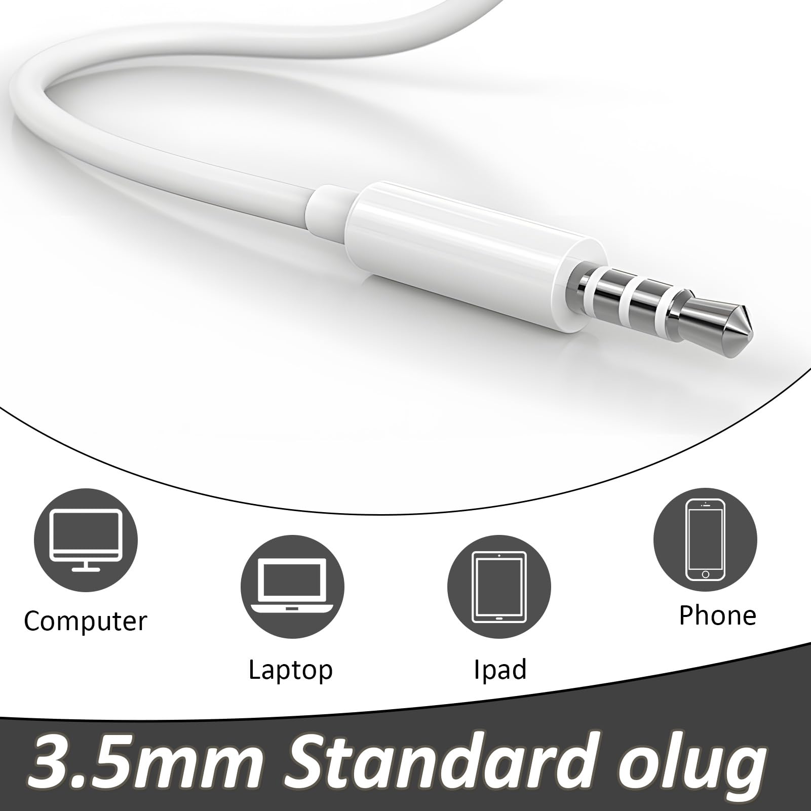 Lot de 4 écouteurs Filaires 3.5mm avec Microphone et Contrôle du VolumeAdaptés pour Téléphones Portables Tablettes MP3 Qualité Sonore Exceptionnelle et Confort Optimal