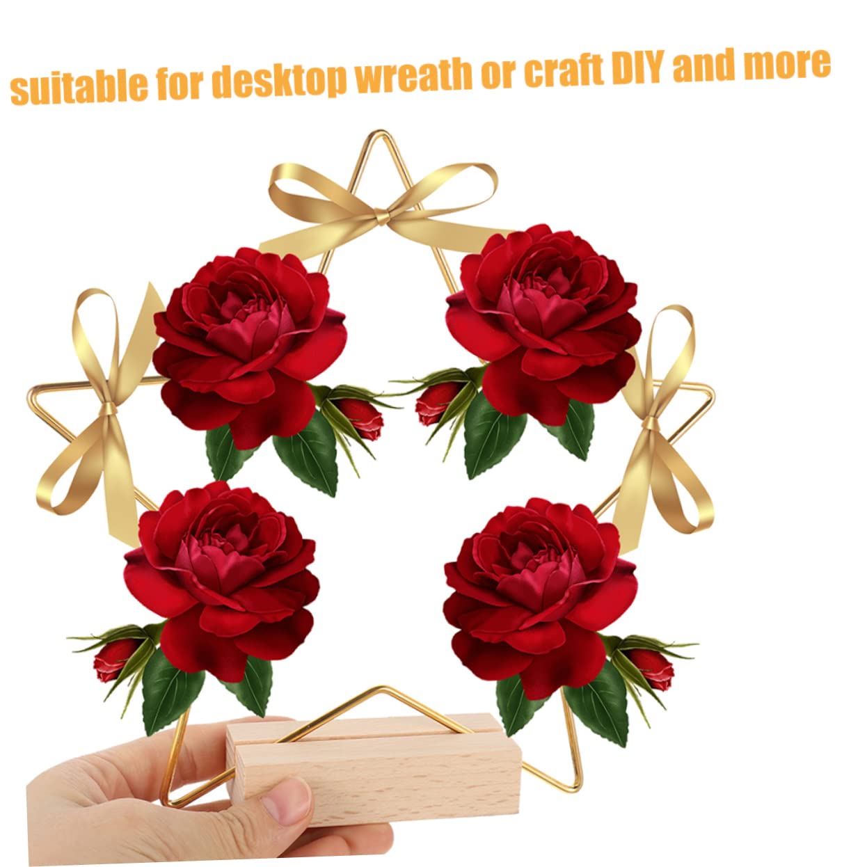 Abaodam 6juegos Aros Metálicos De Para Decoración Base De Madera Para Bodas y Aros Para De Mesa Manualidades Con Diseño y
