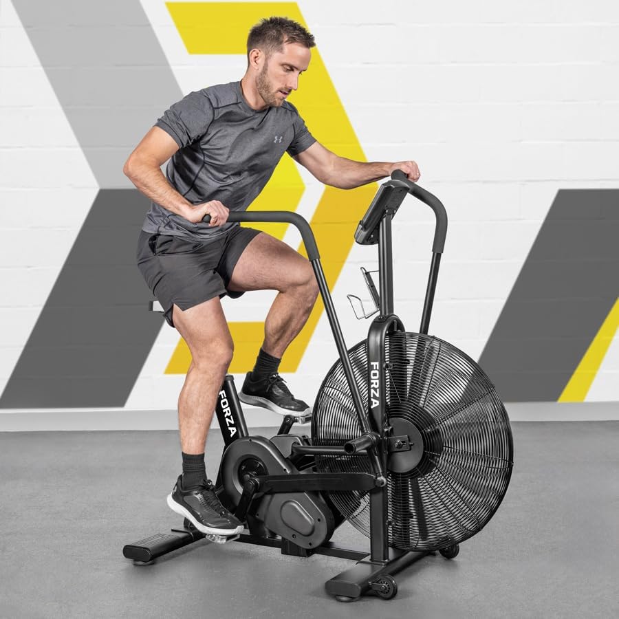 FORZA Air Bike | Heavy Duty Exercise Bike with Digital Monitor – Ideal for Home & Gym Workouts