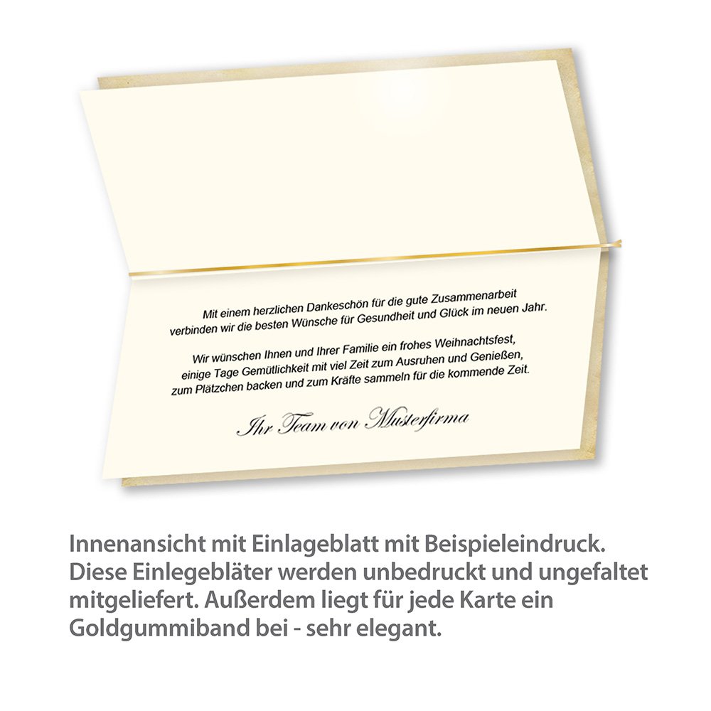 tatmotive 50-er Set Weihnachtskarten Klappkarten Grußkarten Set Motiv Winteridylle Frohe Weihnachten + Umschlag geschäftlich selbst bedrucken