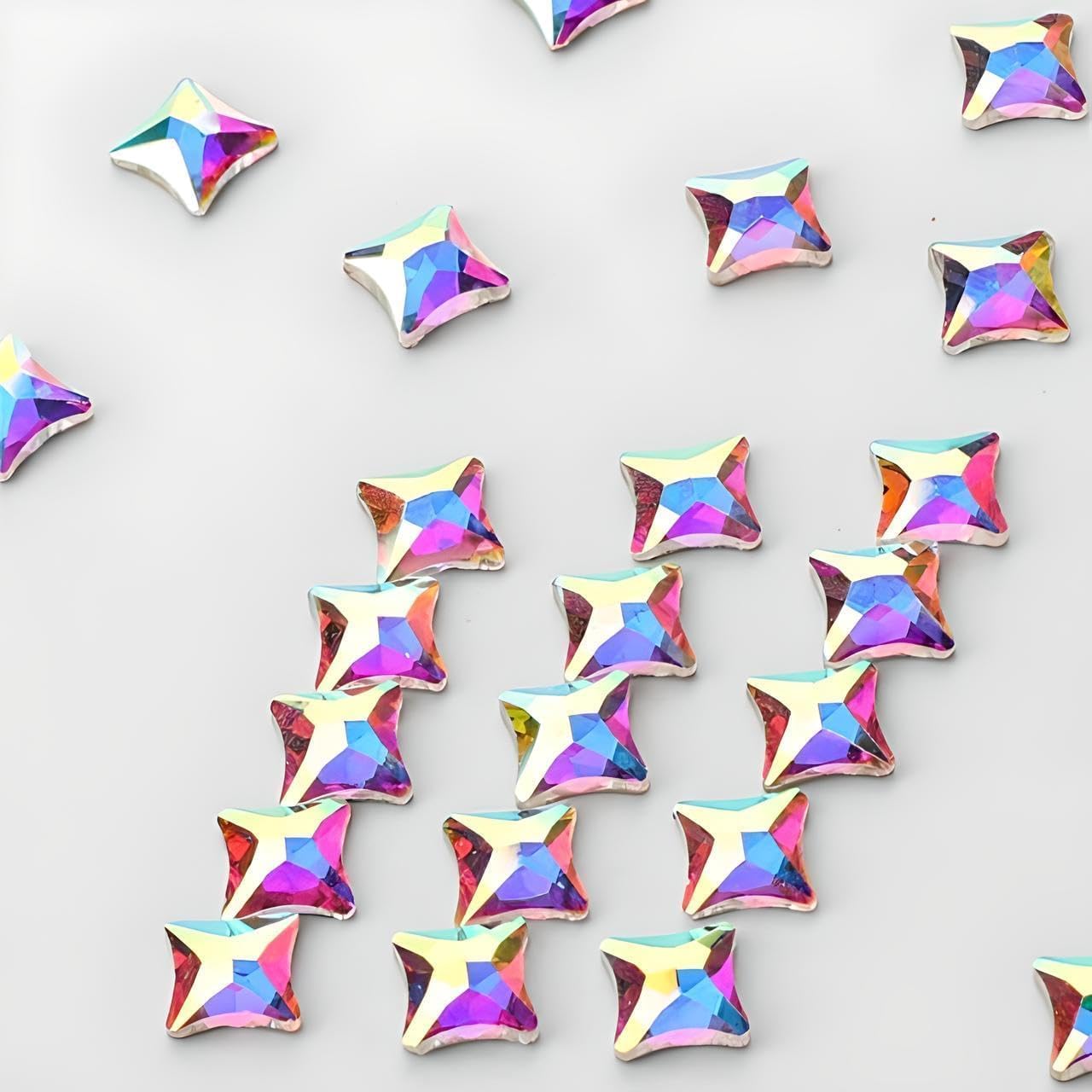 SOLASTA 288 PCS Starlet Flatback HOTFIX Iron-ON Rhinestones 6 * 7mm Crystal AB Rhinestones for Garments, DIY Crafts, and Accessories