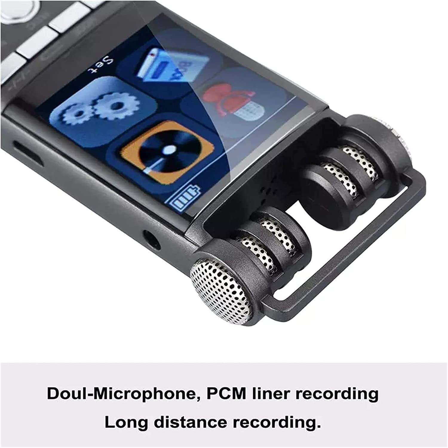 Cyfrowy dyktafon 8 GB, aktywowany głosem, z odtwarzaniem, mały magnetofon do wykładów, spotkań, wywiadów, mini rejestrator audio, ładowanie USB, MP3