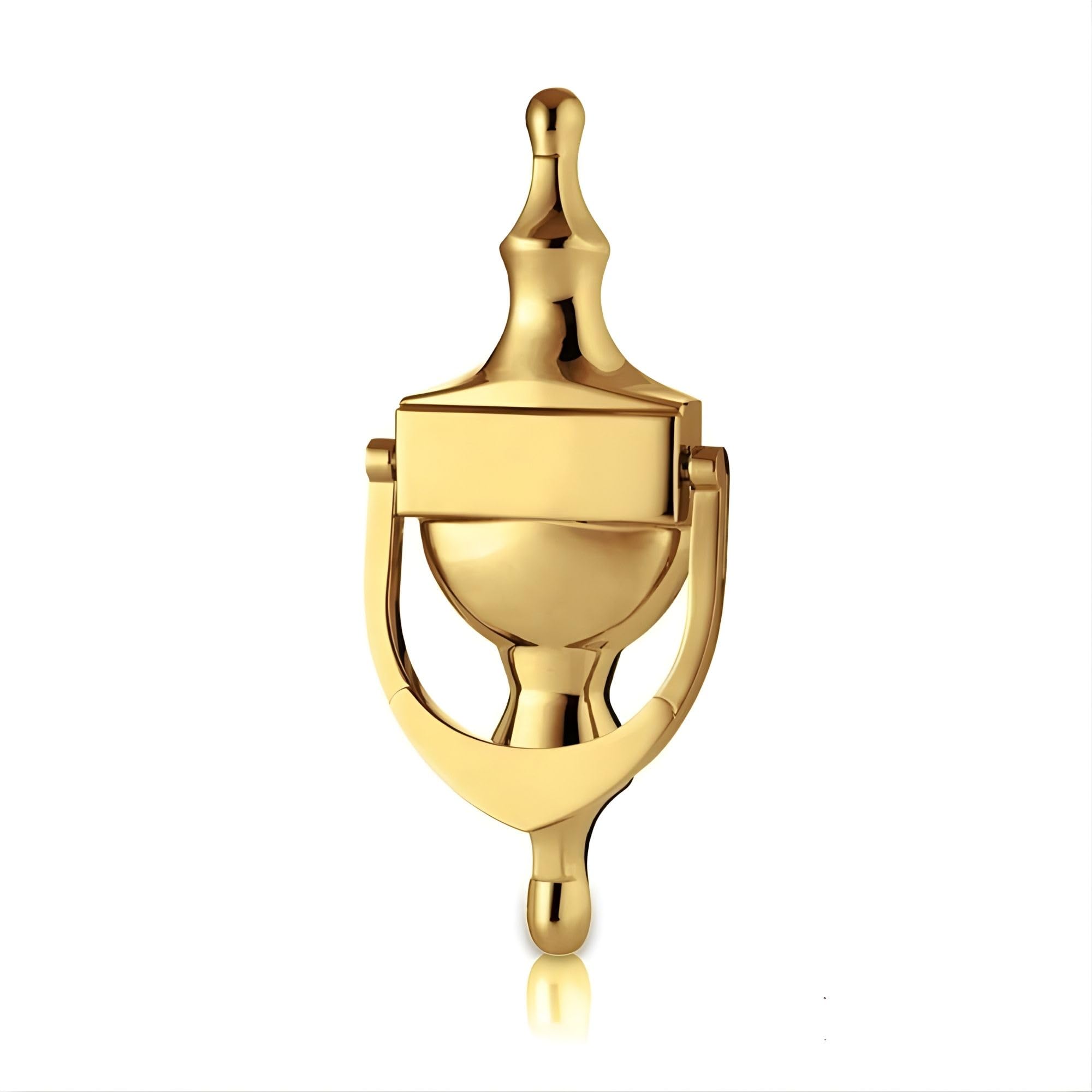 UAP Victorian Urn Door Knocker 6 Inch Traditional with Bolt Fix and Self Adhesive Fixings Single PVD Gold