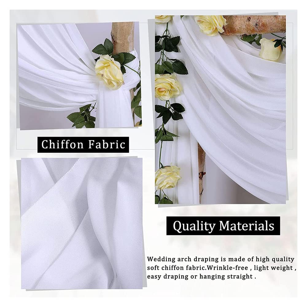 Drappeggio Chiffon Per Arco Nuziale 75x600 Cm - Decorazione Matrimoni, Feste E Palco - Foto 2