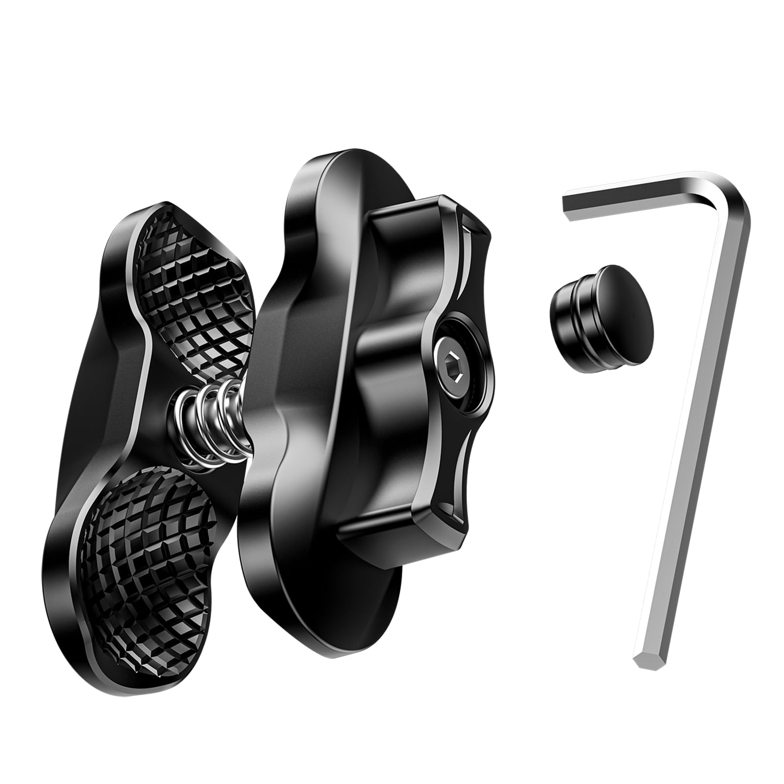 iMESTOU Brazo Doble Antirrobo de 1 Pulgada para Soportes RAM Tamaño B. Adaptador de Rótula de Seguridad de Aluminio Aeronáutico con Ajuste sin Herramientas, Longitud de 2.5 Pulgadas