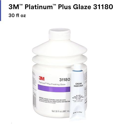Miniatura 2 de 3M Platinum Plus Glaze, 31180, esmalte de acabado selfleveling premium de dos partes, 30 fl oz/30.0 fl oz