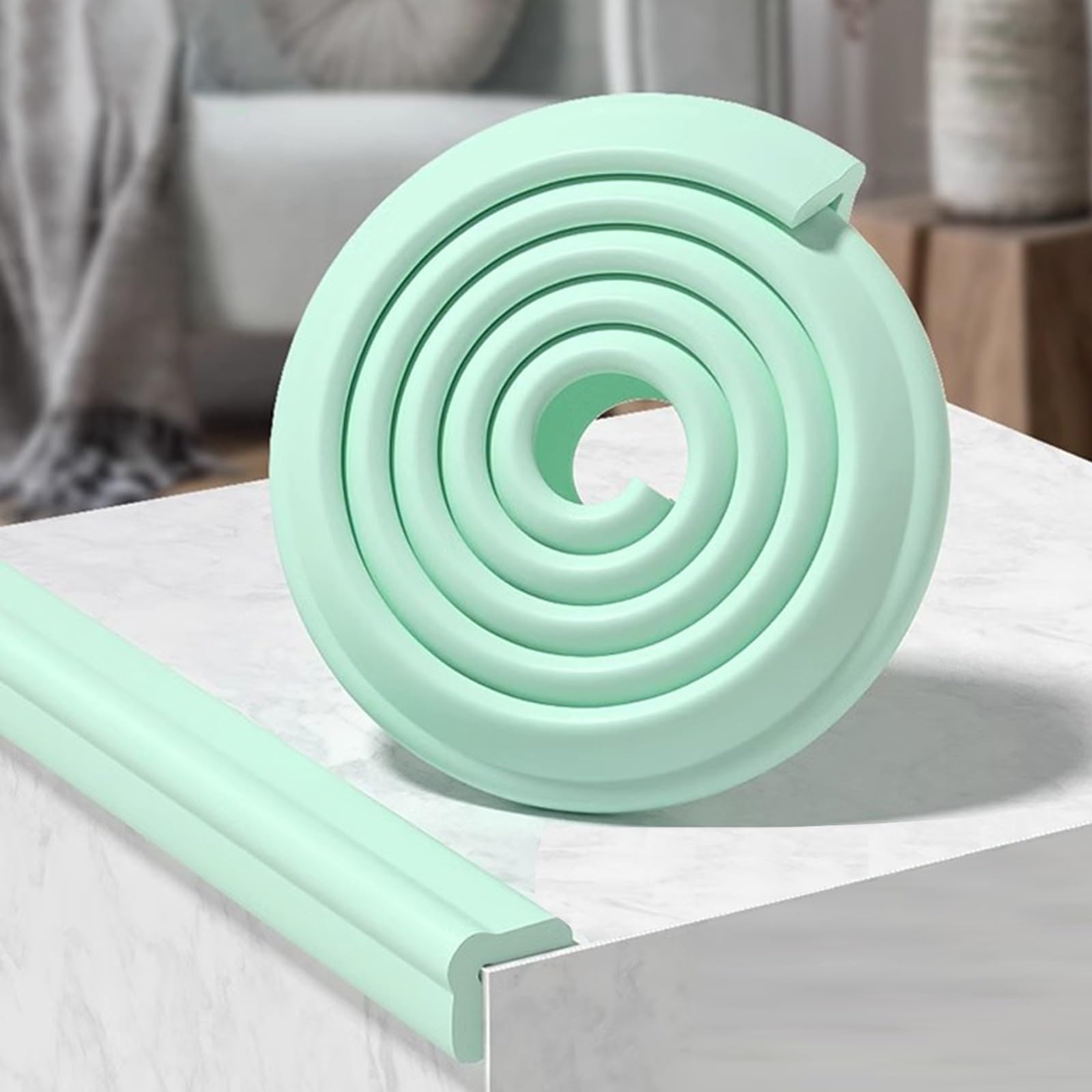 Protectores de bordes de mesa para bebés y niños, protector de esquina autoadhesivo para muebles, armarios, mesas, cajones, encimera, pasillo, sala de estar