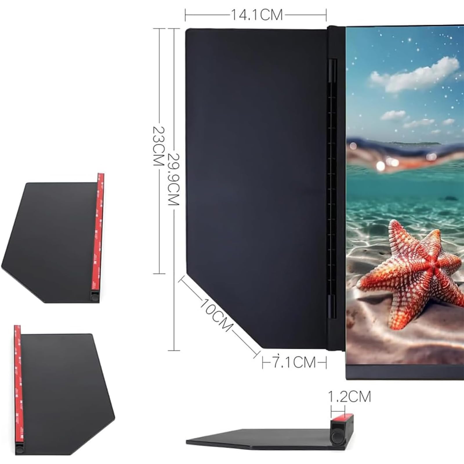 Mostrar El Monitor del Monitor Sunshade, Shade De Sol En La Computadora Portátil Anti-Glare, 24-27 Pulgadas Ajustables, Soporte De Ajuste De Ángulo De 180 °, Protege Los Ojos, La Capacidad
