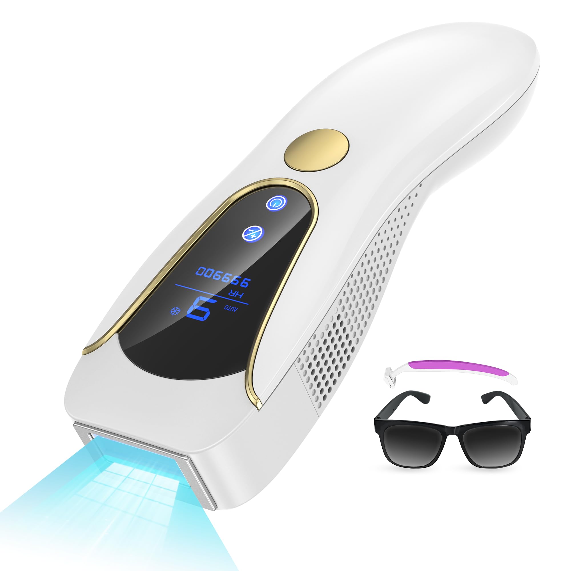 Ice Cooling IPL Hair Removal Device, Painless 3 in 1 Laser Hair