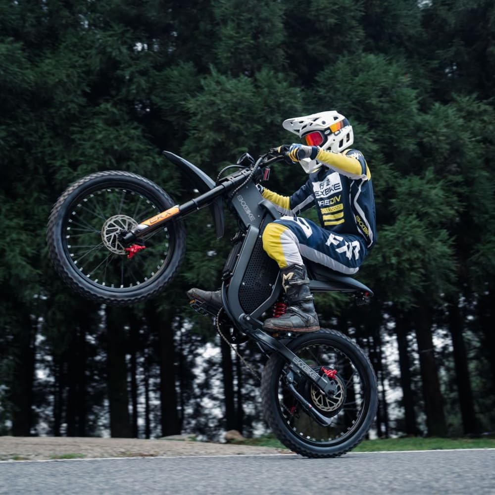 Générique EKX X21 Max Vélo Électrique Tout-Terrain pour Adultes, Moteur 48MPH, Batterie Lithium 60V 30AH, Freins Hydrauliques, Suspension Complète, Garde-Boue Avant de Dirt Bike