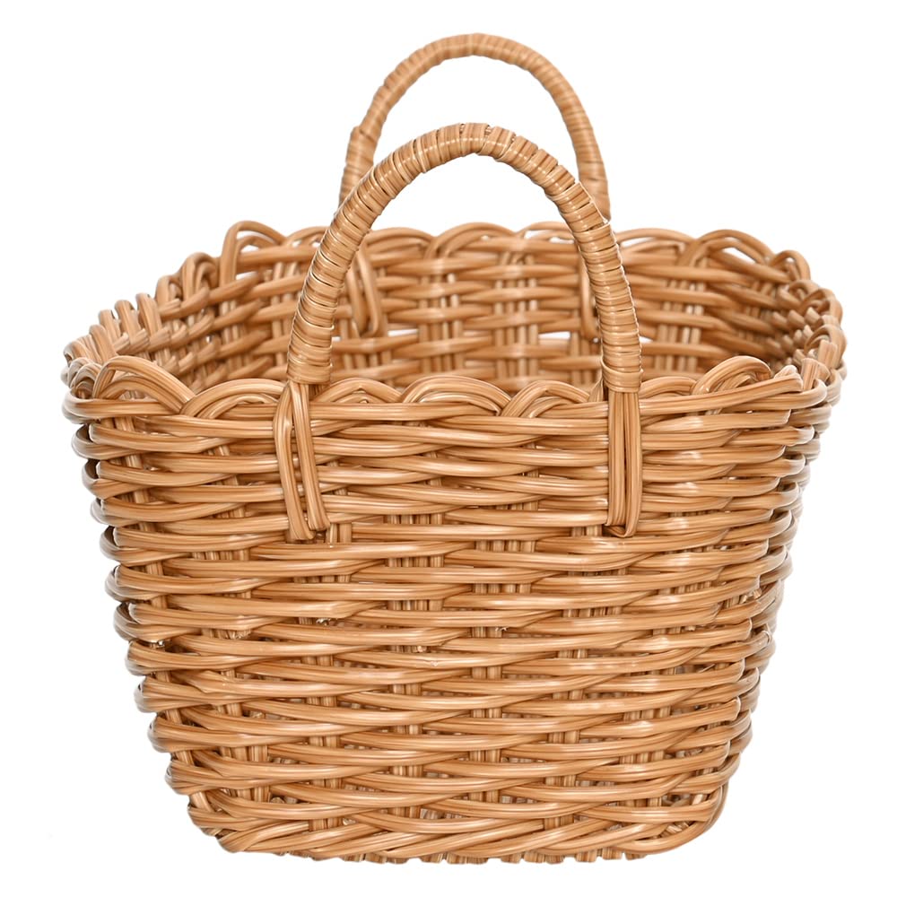 新品willfully handmade randompearlknitvest Mimo Style Cesto Com Alça, Feito Inteiramente de Fibra