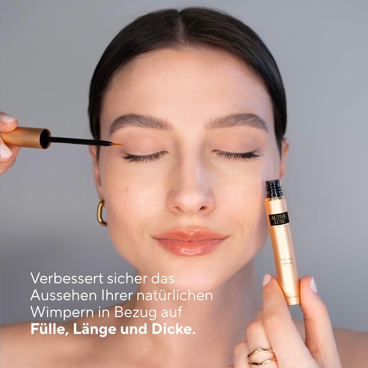 Active Luxe Wimpernserum – Lash Serum, 1.5 ml | Für längere, dichtere & dunklere Wimpern, Ohne Hormone, Vegan, Klinisch Getestet