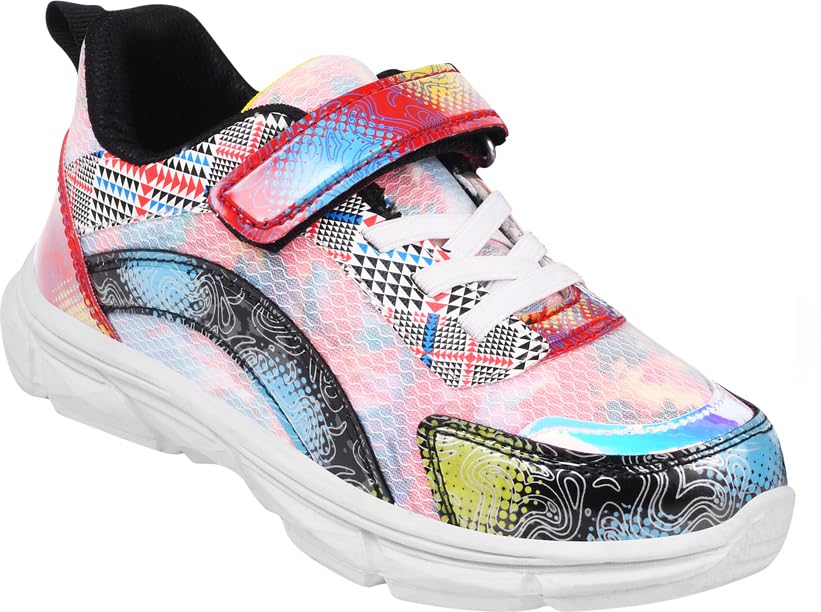 SPERNGE Velcro Shoes Sneaker Shoes | Unisex-Child Shoes | Red & Multi, Kids Shoes for Boys & Girls | Boys Kids Sport Shoes 8 Years (B0CZP7WXGG) Amazon Price History, Amazon Price Tracker
