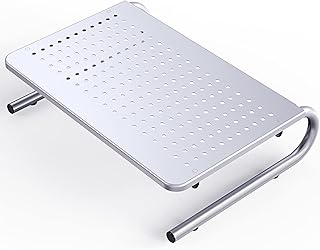 HUANUO Monitor Stand Riser, Monitor Riser, Laptop Stand, Laptop Shelf w/Vented Metal, Desktop Computer Stand for Screen, Laptops, Printer, Laptop Riser for Home & Office, Monitor Riser Stand for Desk