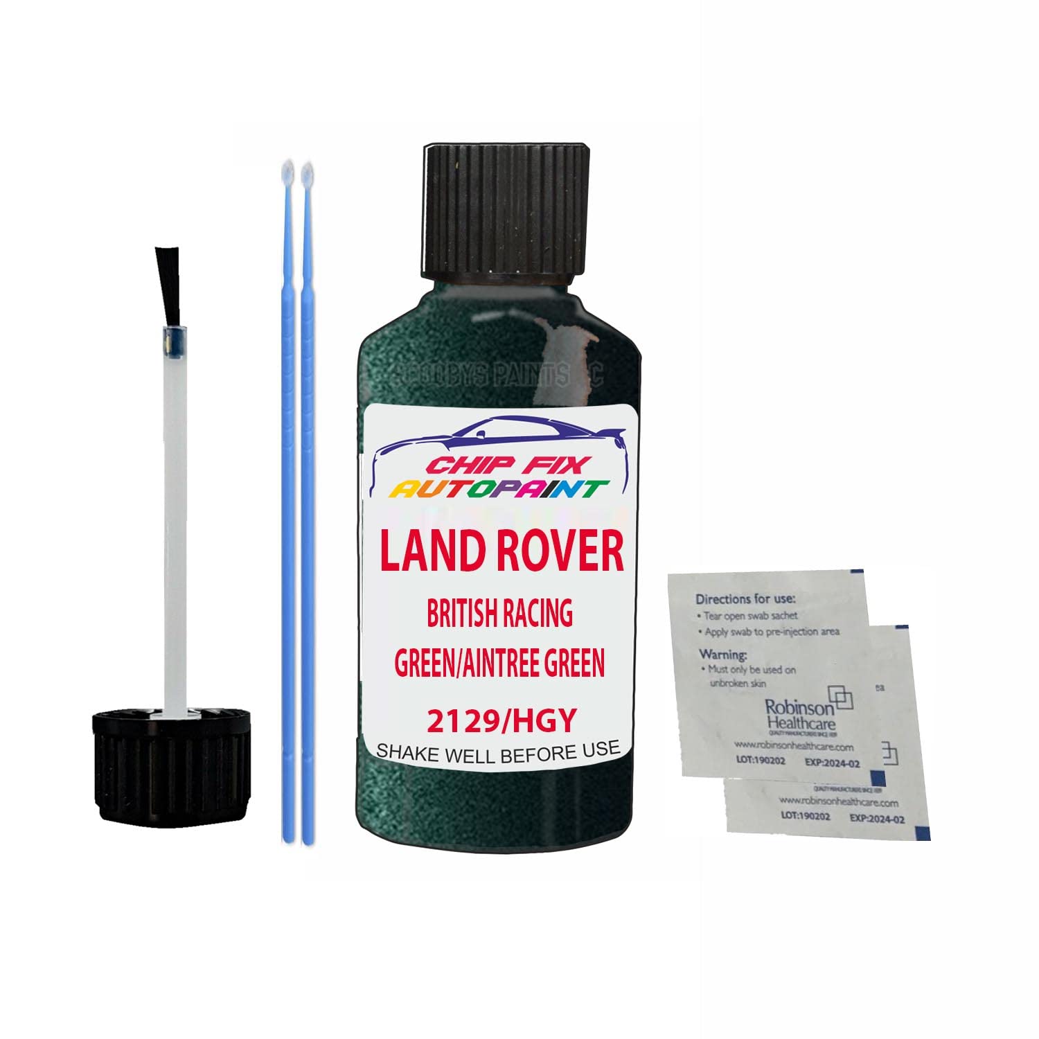 Scoobys Paints Back In The Mix British Racing Green/Aintree Green Touch Up Paint For Land Rover Defender 2129 2012-2020 30Ml Bottle Brush Scratch Stone Chip Repair Pen