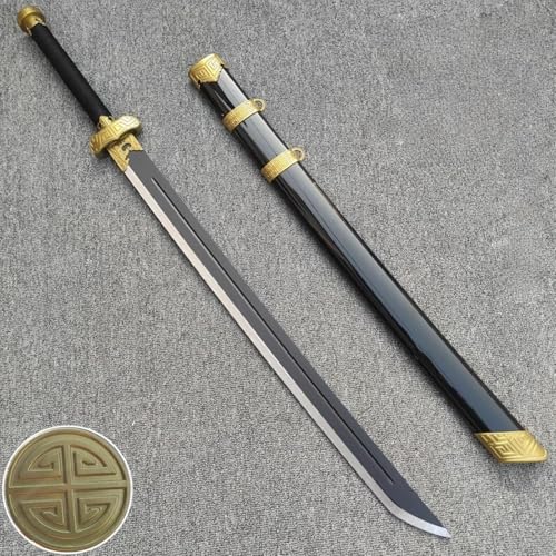 duwanlhridh 木刀 居合刀 素振り 模造刀 太刀 竹刀 剣術 竹製 鞘付き 全長100cm 軽量 未開刃 伝統的な工芸 初心者向け レトロ 刀剣 練習用 稽古用 武道入門用 剣道 武術 コスプレ用 舞台 室内装飾 置物 室内用 贈り物 (A)