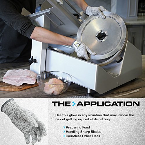 Glove Station Ultra Durable Series Cut Resistant Gloves - Cutting Gloves for Chefs, BBQ and Cooking - Level 5 Protection, Food Grade Safe Cut - Grey, Large Size [2-Pack] - Thumbnail 6
