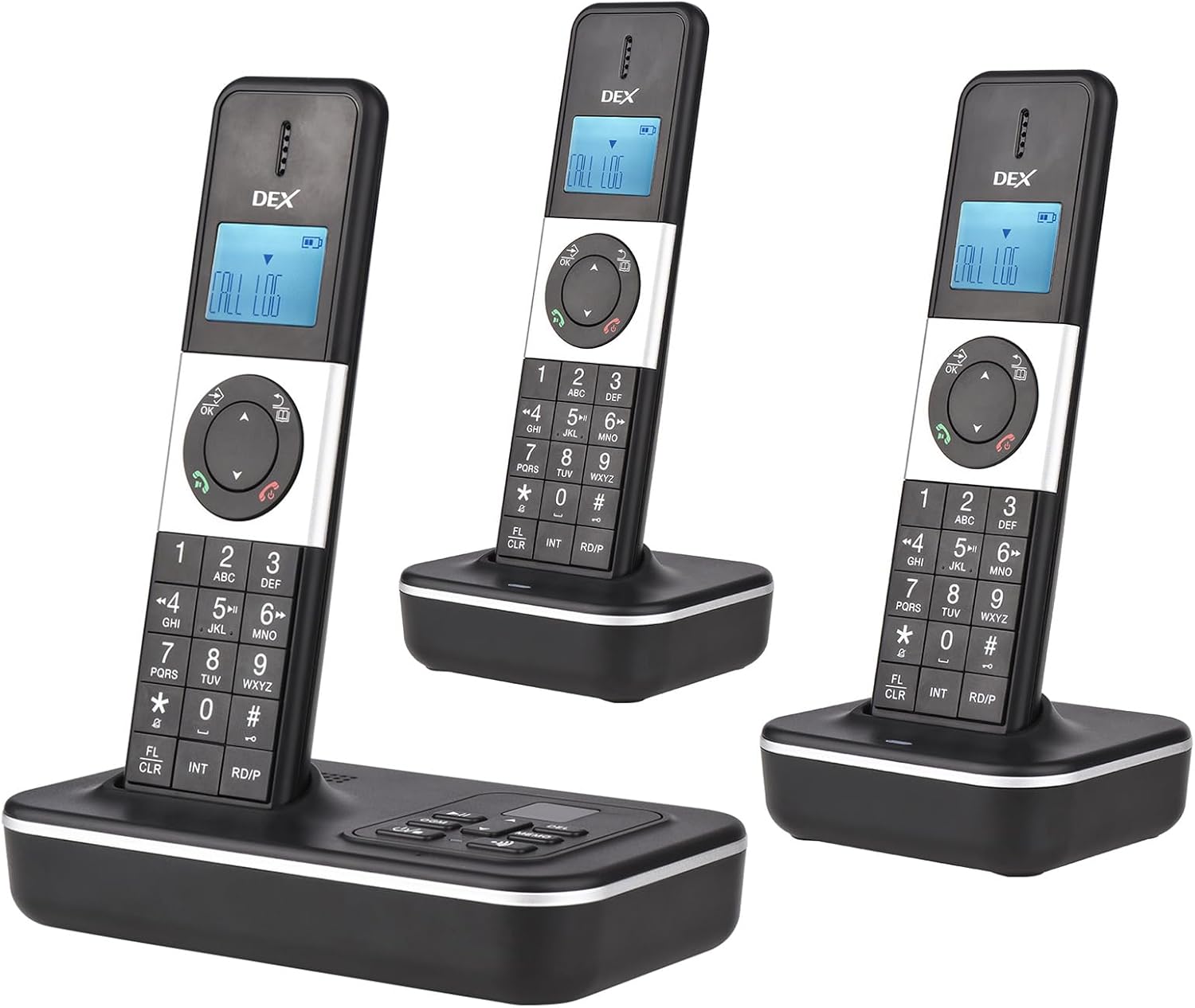 BISOFICE D1002 TAM-T 3-Handset Cordless Phone with Answering Machine Caller ID/Call Waiting 1.6 inch LCD 3 Lines Screen Display Rechargeable Batteries Support 16 Languages for Office Home Conference BISOFICE D1002 TAM-T 3-Handset Cordless Phone with Answering Machine Caller ID/Call Waiting 1.6 inch LCD 3 Lines Screen Display Rechargeable Batteries Support 16 Languages for Office Home Conference