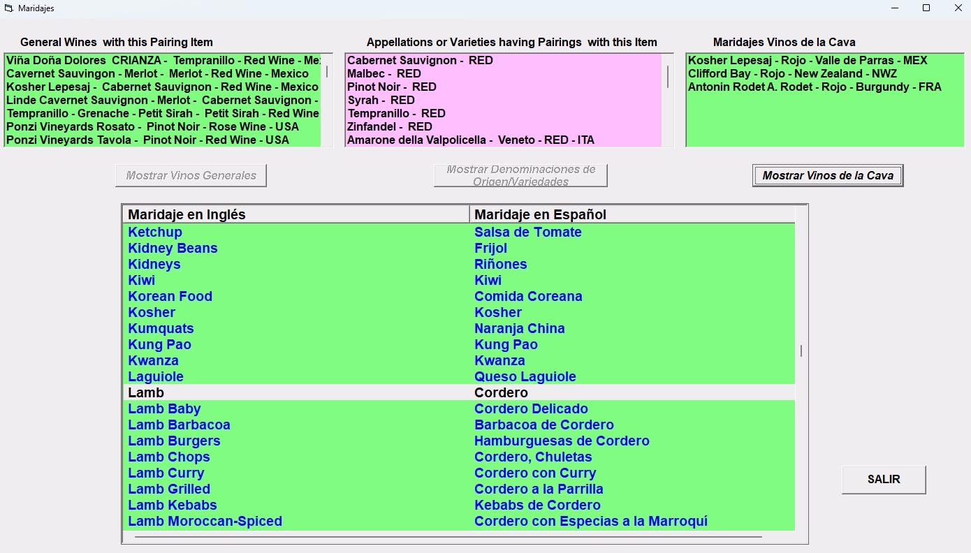 InfoWine | Software de maridaje de vinos con inteligencia artificial para aficionados y profesionales del vino (sumilleres) | USB con licencia de 1 año | Incluye varias bodegas | para PC con Windows |