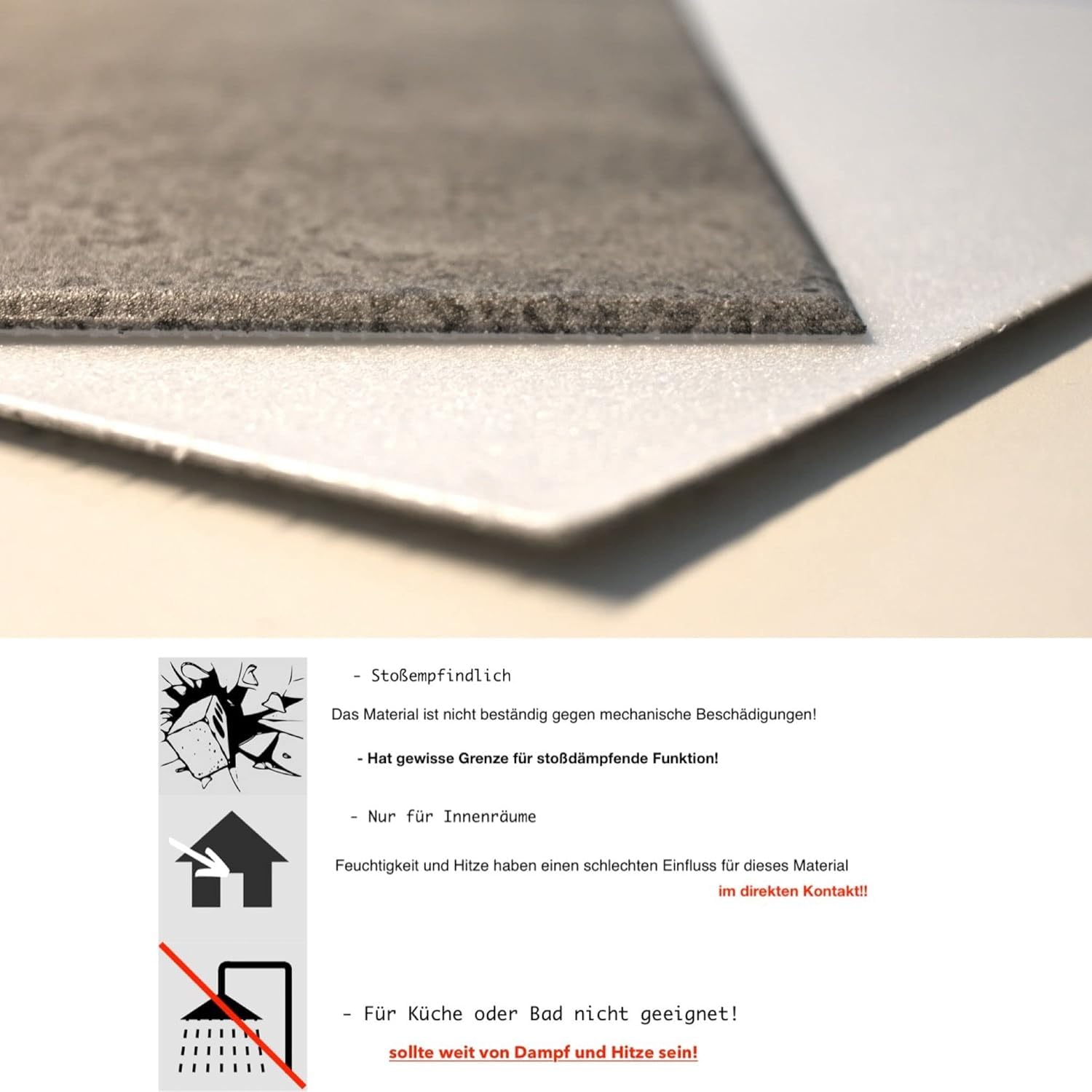 Aspetto Cemento Pannelli in in morbido polistirolo XPS 100x50 cm - spessore 3 mm - decori pannelli per soffitto e per pareti