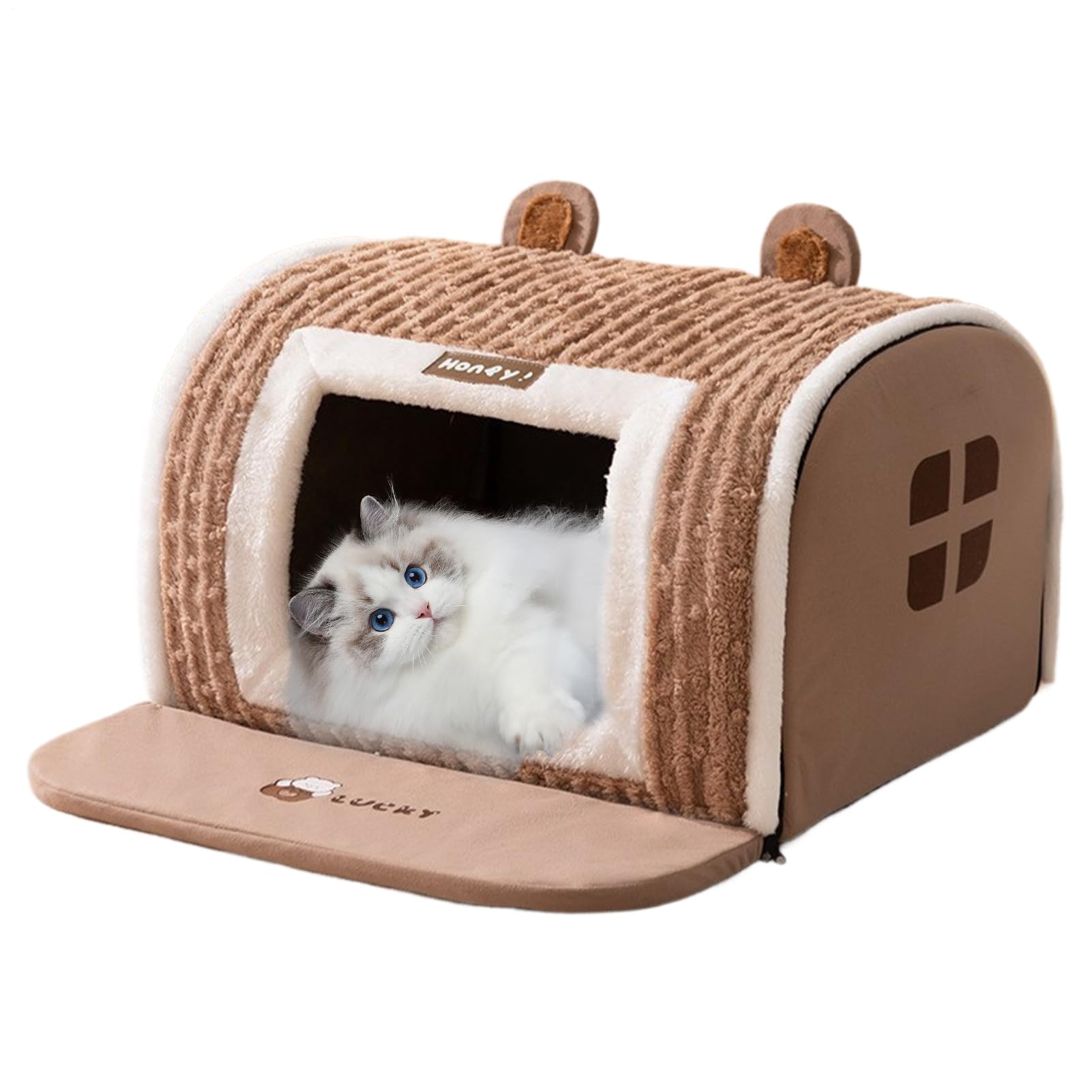 Casa para Perros | Cueva de Descanso Cálida,Madriguera Acogedora para | para Pequeños y Medianos Cachorros Perros Descanso Interior Invierno Nuevos Dueños de Mascotas