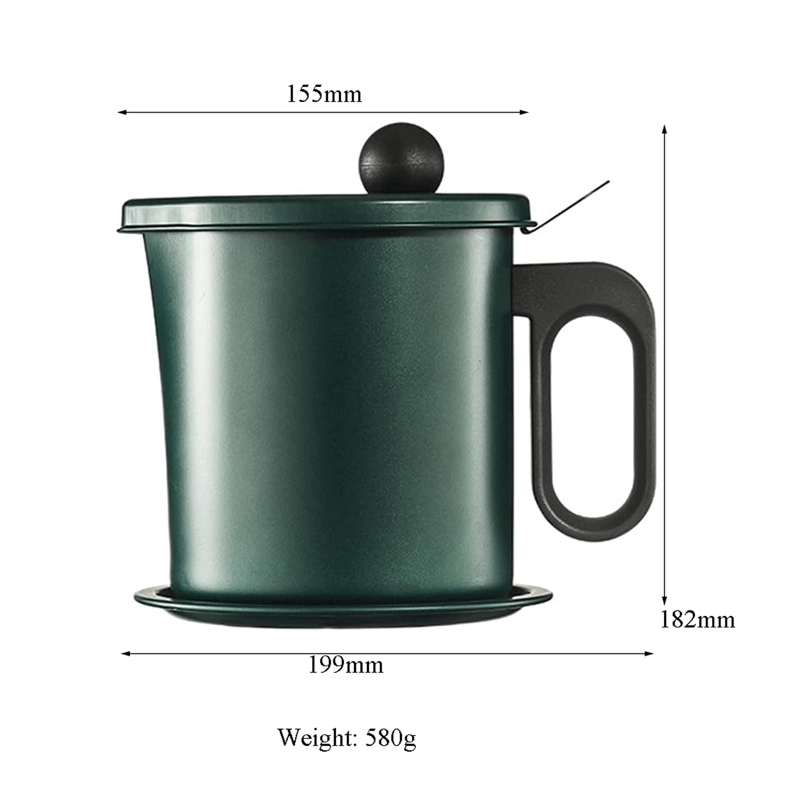 KRILLIQ Lattina di Olio Barattolo per Olio commestibile in Acciaio Inossidabile con Vaso per Olio con Filtro a Vassoio, Vaso per Olio, aceto, Salsa di soia per Condimento