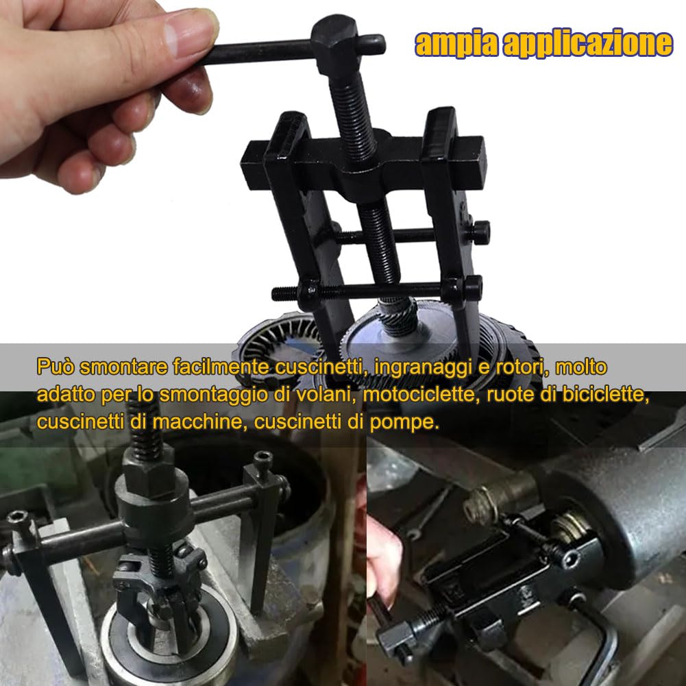 LSGCQ Estrattore Cuscinetti a 2 Ganasce 4 Pezzi Regolabile estrattore Cuscinetto Kit di Attrezzi per estrattore per Cuscinetti per Moto Auto
