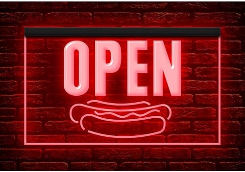 Miniatura 6 de 110234 - Letrero de neón con luz LED de noche abierta para cafetería, comida rápida, 12 x 8 pulgadas, color verde