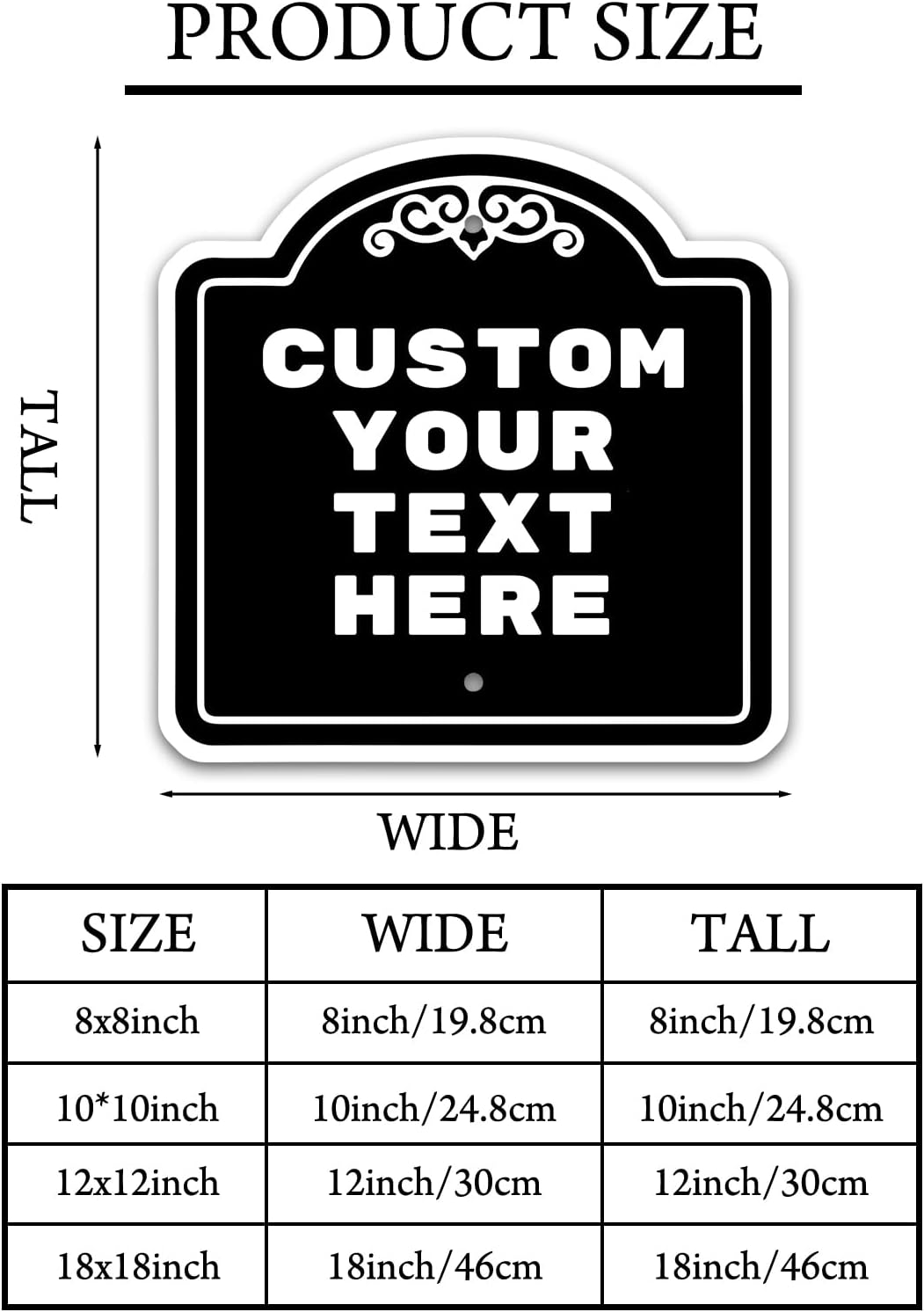 Custom Metal Signs Outdoor Personalized Make Your Own Sign Customized Decorative House Signs for Business Workplace Office Home-10"x10"