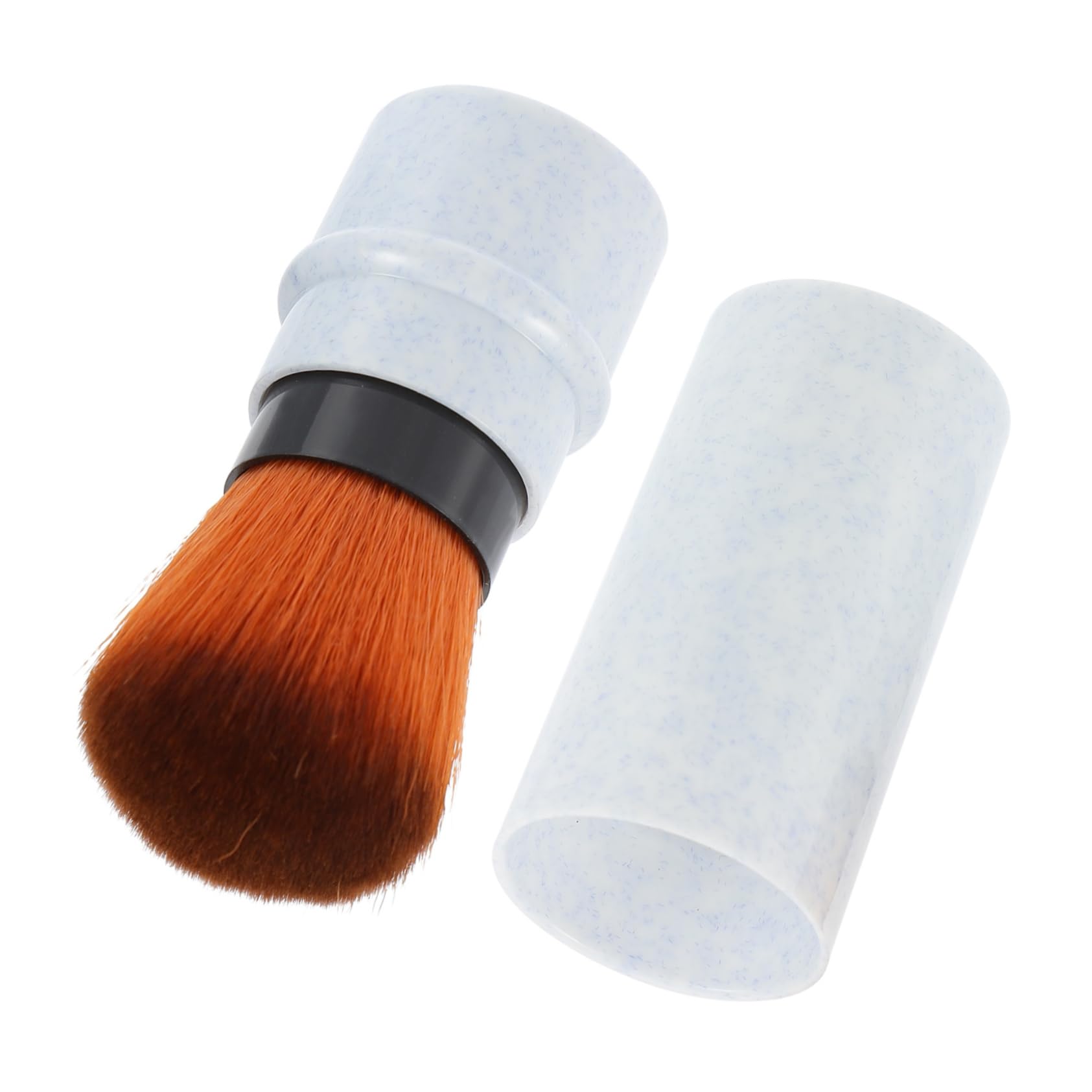 HAPINARY Marble Retractable Blush Brush Telescopic Foundation Brush for Powder Dense Bristles Daily Use Makeup Tool