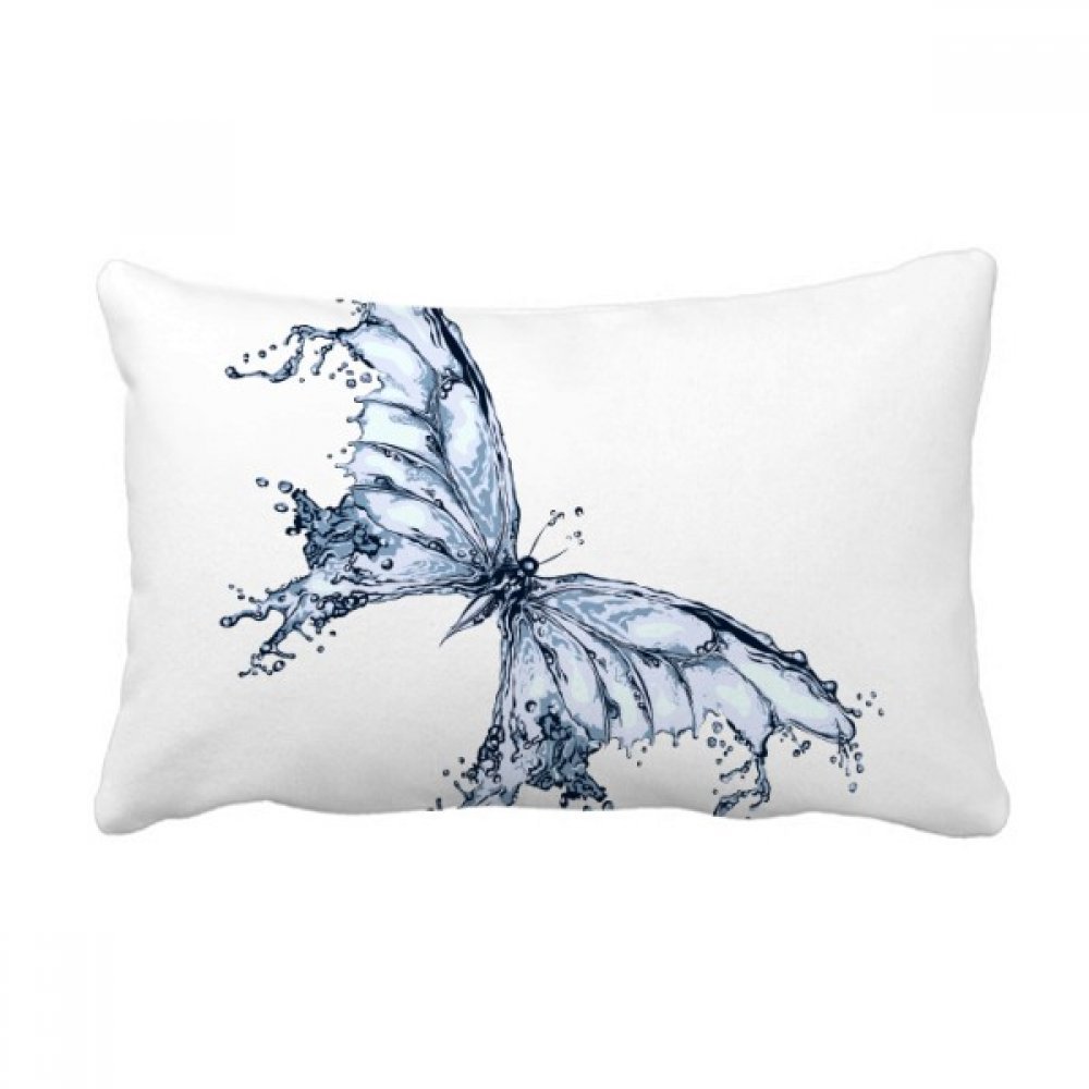 Coussin lombaire papillon bleu cerf-volant taie oreiller rectangulaire multicolore