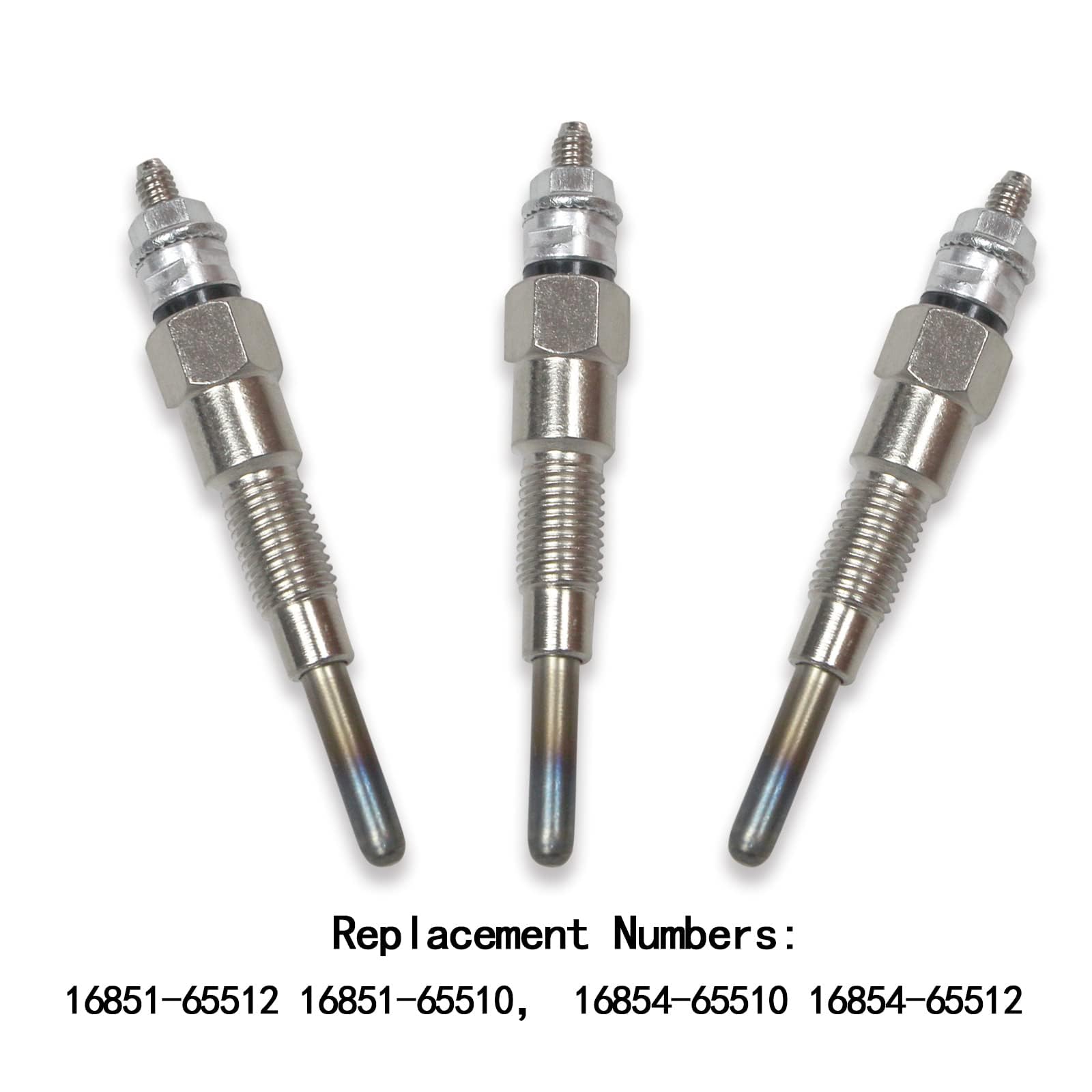 3 candele di accensione per riscaldatore diesel adatte per Kubota D722 D902 D905 D1005 D1105 V1505 V1305, trattore B1700D B1700E ZD326 ZD331, tosaerba BX1800D BX1830D, 168511 6551