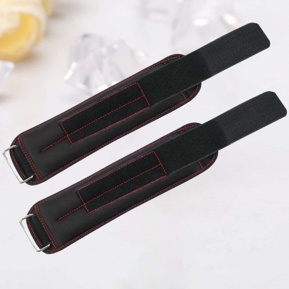 Muñequeras Peso de Tejido Negro para Fitness y Deporte