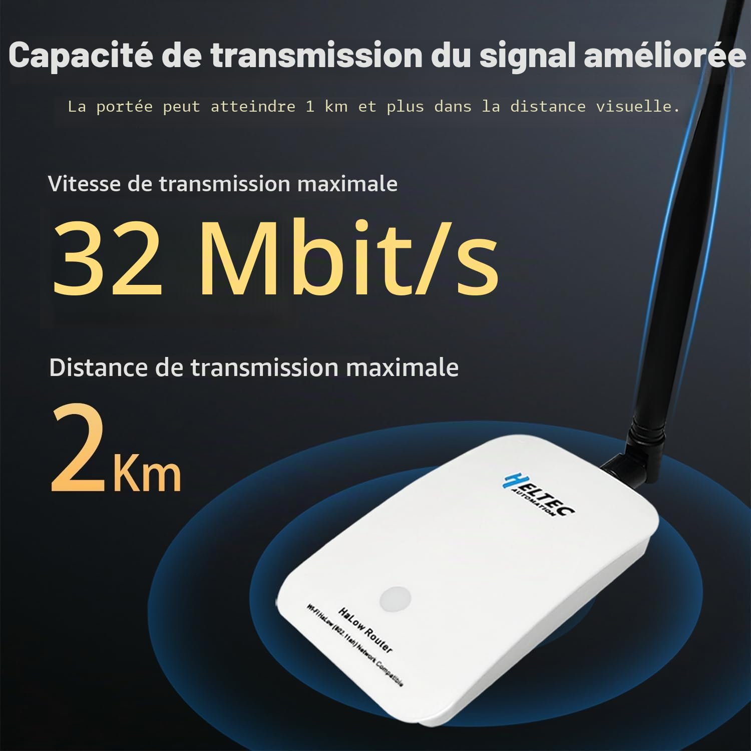 Heltec Dongle sans fil Wi-Fi HaLow 802.11ah STA+HT-H7608
