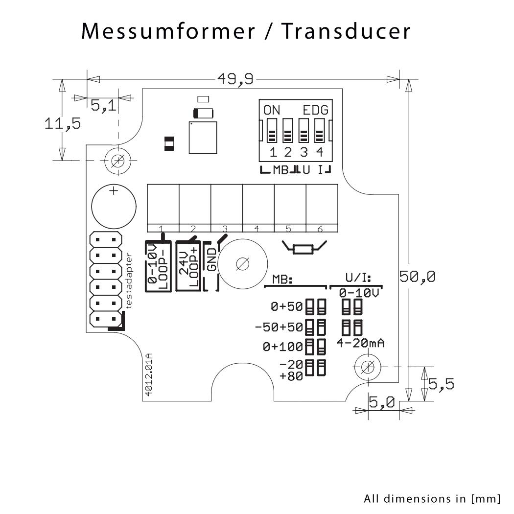 iOVEO 206AF02202 - Misuratore di temperatura esterna, Sonda di temperatura da esterno, segnale di uscita regolabile: 0-10 V o 4-20 mA, sensore in eccesso. Tubo di protezione