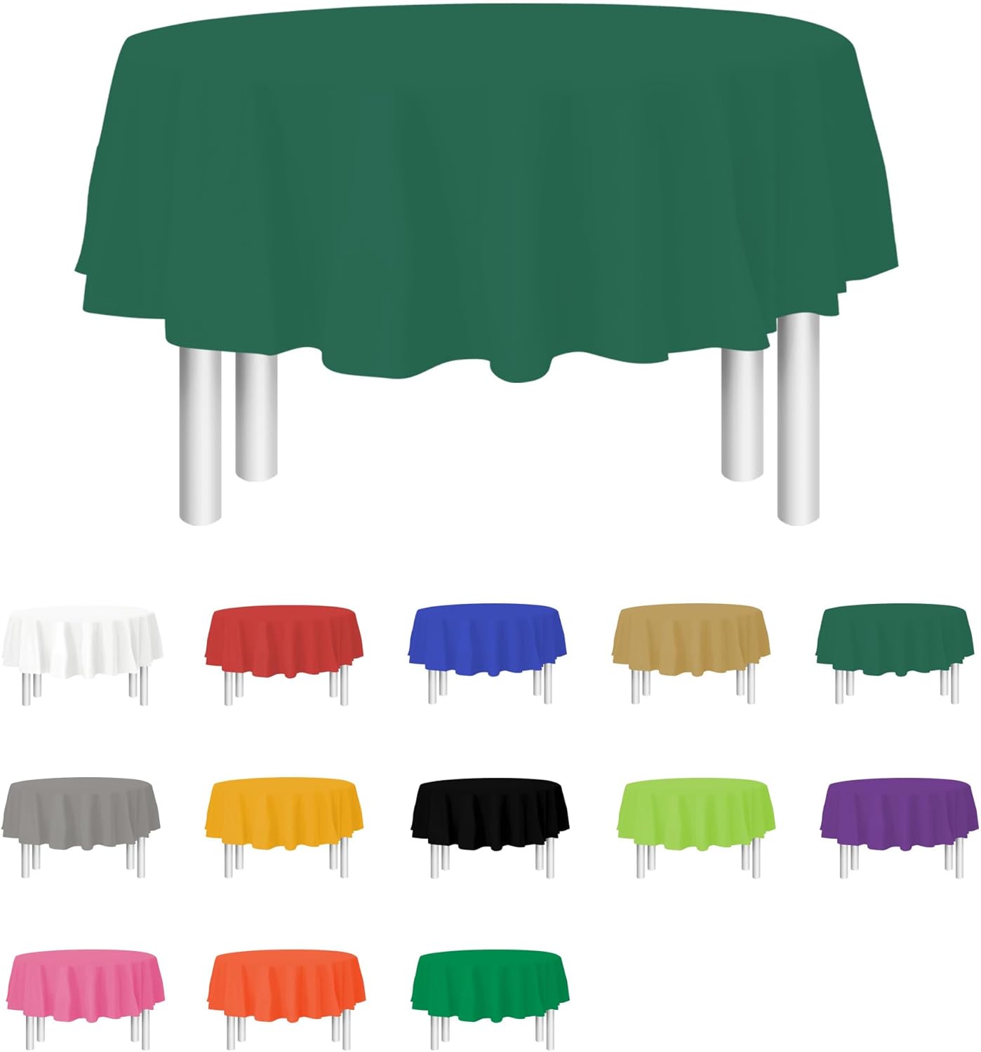 Amazon.com: Party Dimensions Green Disposable Plastic Tablecloth for ...