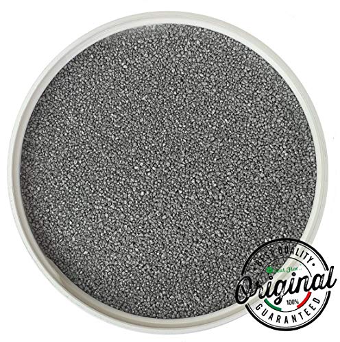 Coloured sand, sand for decorations sand for weddings sand size 0.3/0.7 mm. in jar of 750 gr. (Silver) - Image 2