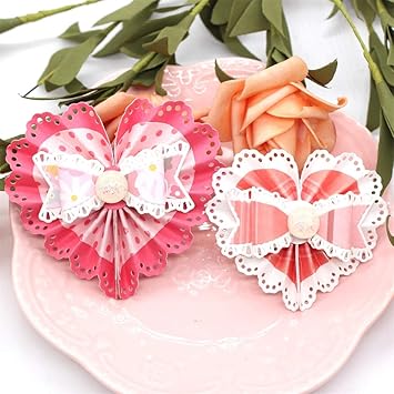 KSCRAFT Heart Rosettes Metal Cutting Dies Stencils for DIY Scrapbooking Decorative Embossing DIY Paper Cards (Small Size)