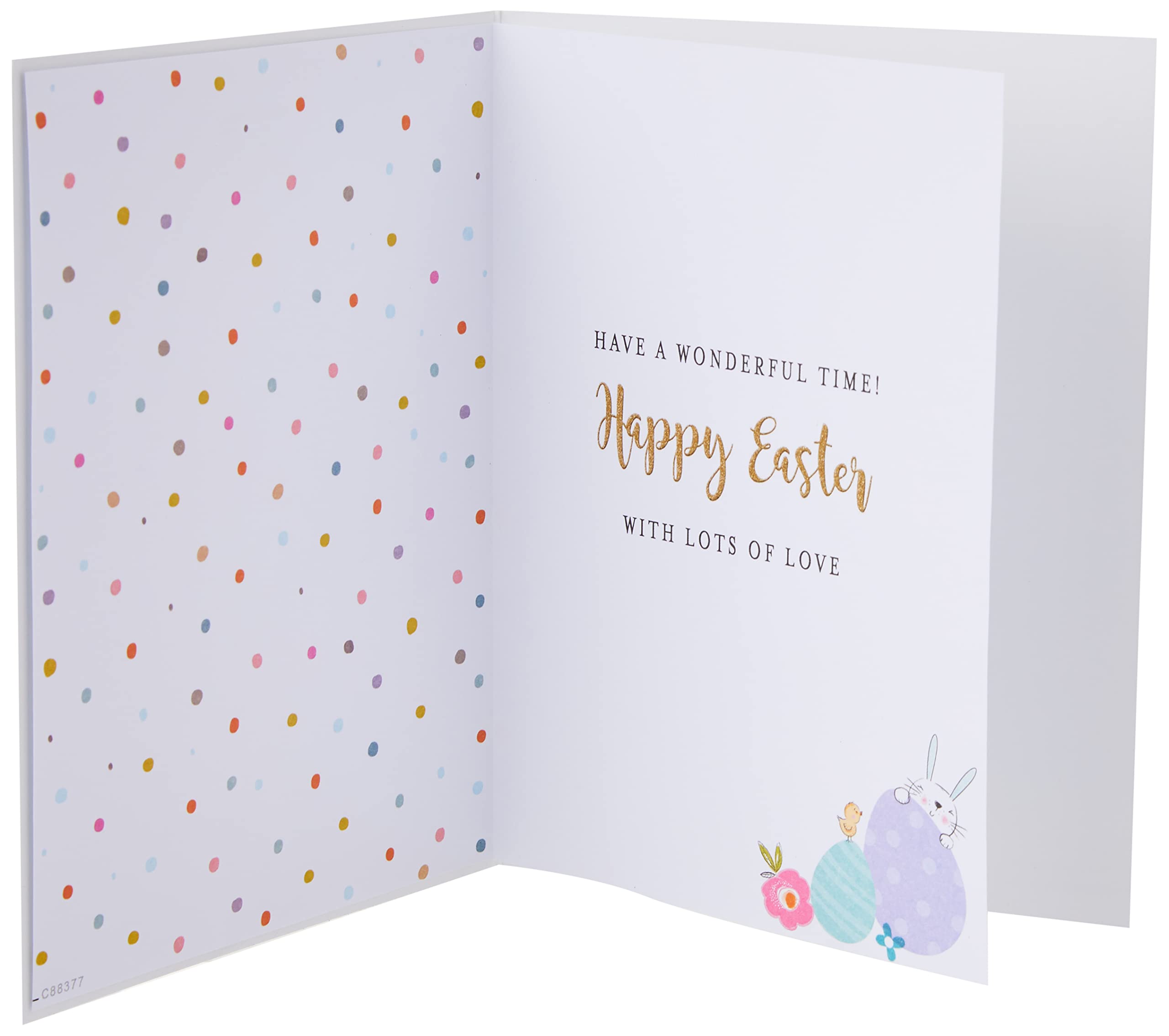 Osterkarte Für Schwester – 20,3 X 15,2 Cm, Von Regal Publishing | Mit Floralem Hasen-Motiv & Umschlag | Hochwertig Gedruckt In Großbritannien