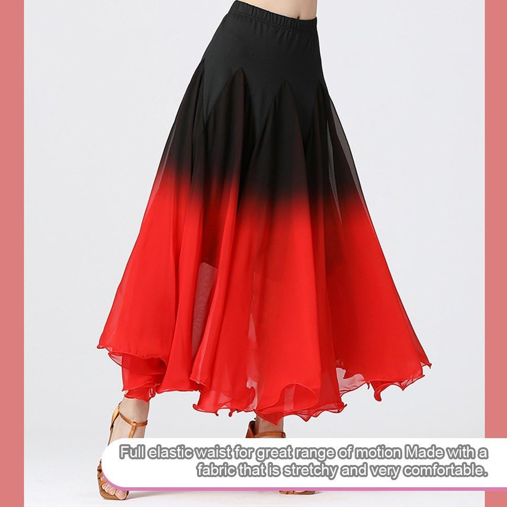 Gonna Ballo Flamenco Gonna Altalena Sfumata Costumi di Danza del Ventre Gonne Messicane Folcloristiche Spagnole Costume di Danza del Ventre