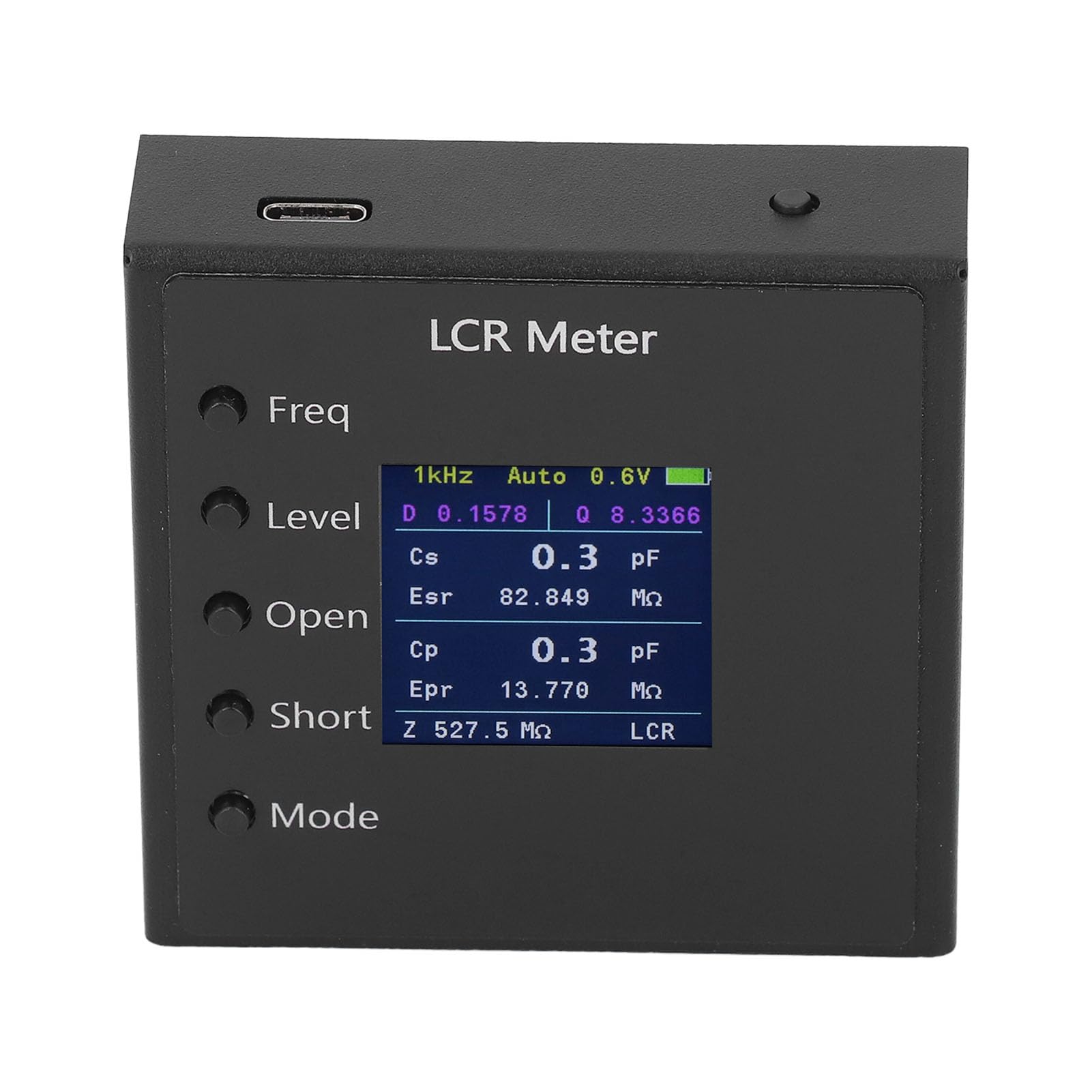 Messgerät, Kondensator-Widerstand-Induktor-Tester, Gerät aus Aluminiumlegierung mit Automatischer Messung, für Heimwerker-Elektroniker und Techniker