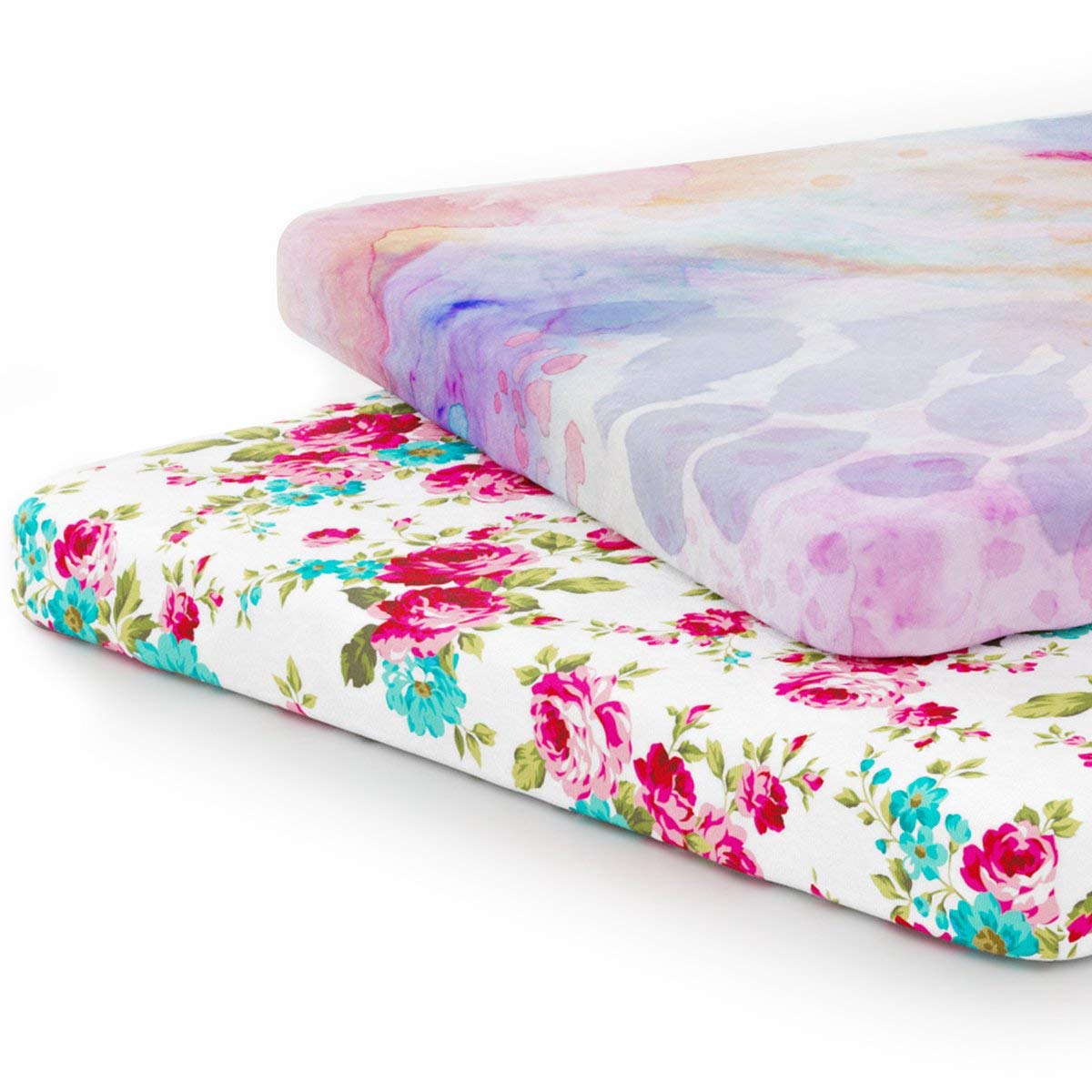 Kids N’ Such Pack N Play Cotton Fitted Sheet Set for Pack N Play Mattress Pad, 2 Pack