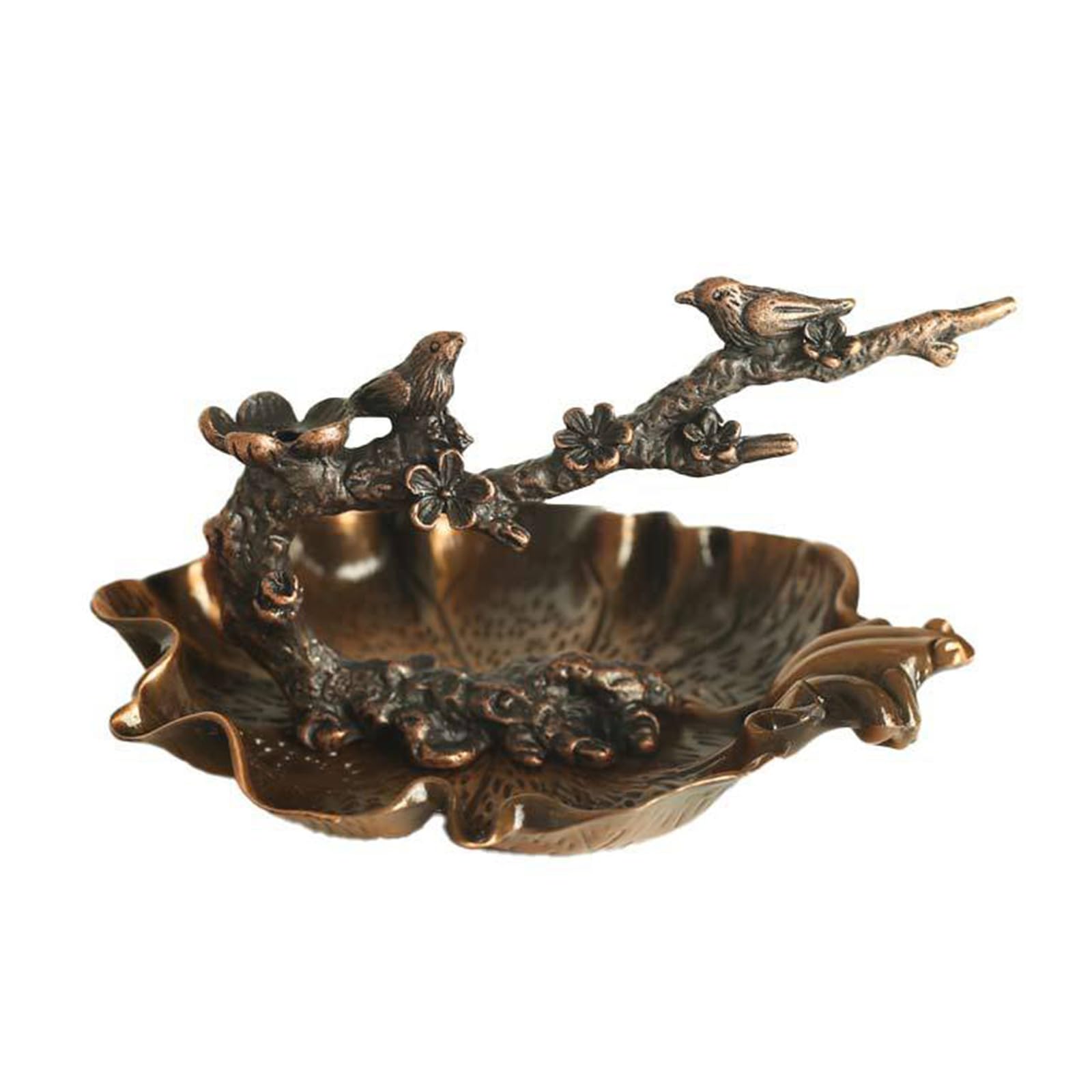 CUNZJIA Vintage Metal Tree Branch Waterfall Backflow Incenses Burners for Aromatherapies and Home Decors with Frogs