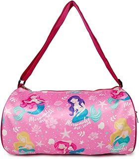 annacreations Stylish Mermaid Duffle Sports Dance Gymnastics Sports Gym Bag, Kids Travel Bag for Girls-picture-29