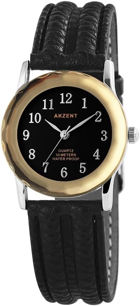 Akzent Womens Analogue Quartz Watch with Leather Strap SS7321100013