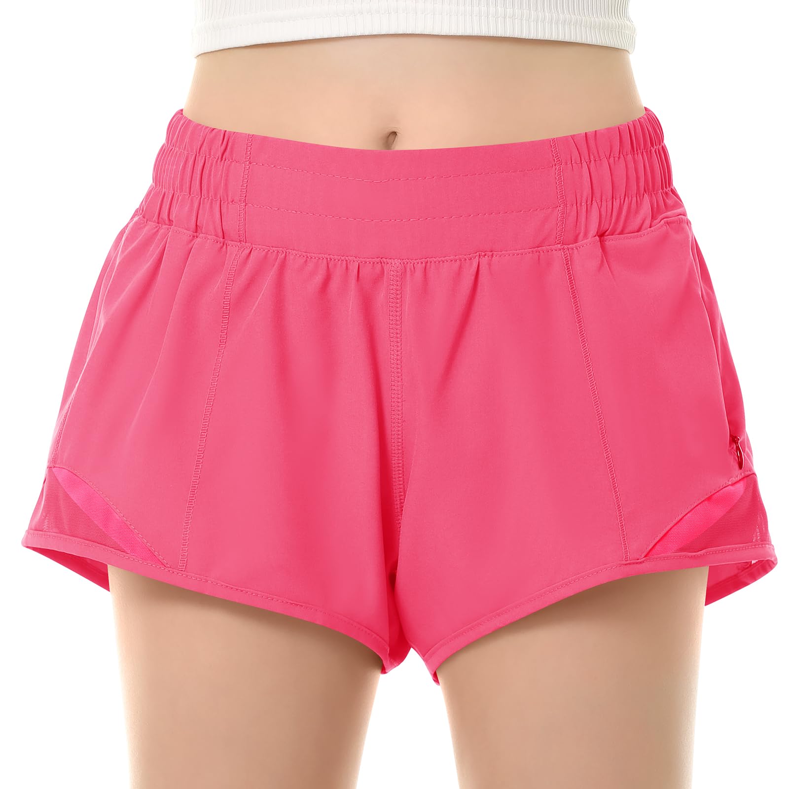 QooNoo Girls Athletic Shorts with Pocket Running Shorts