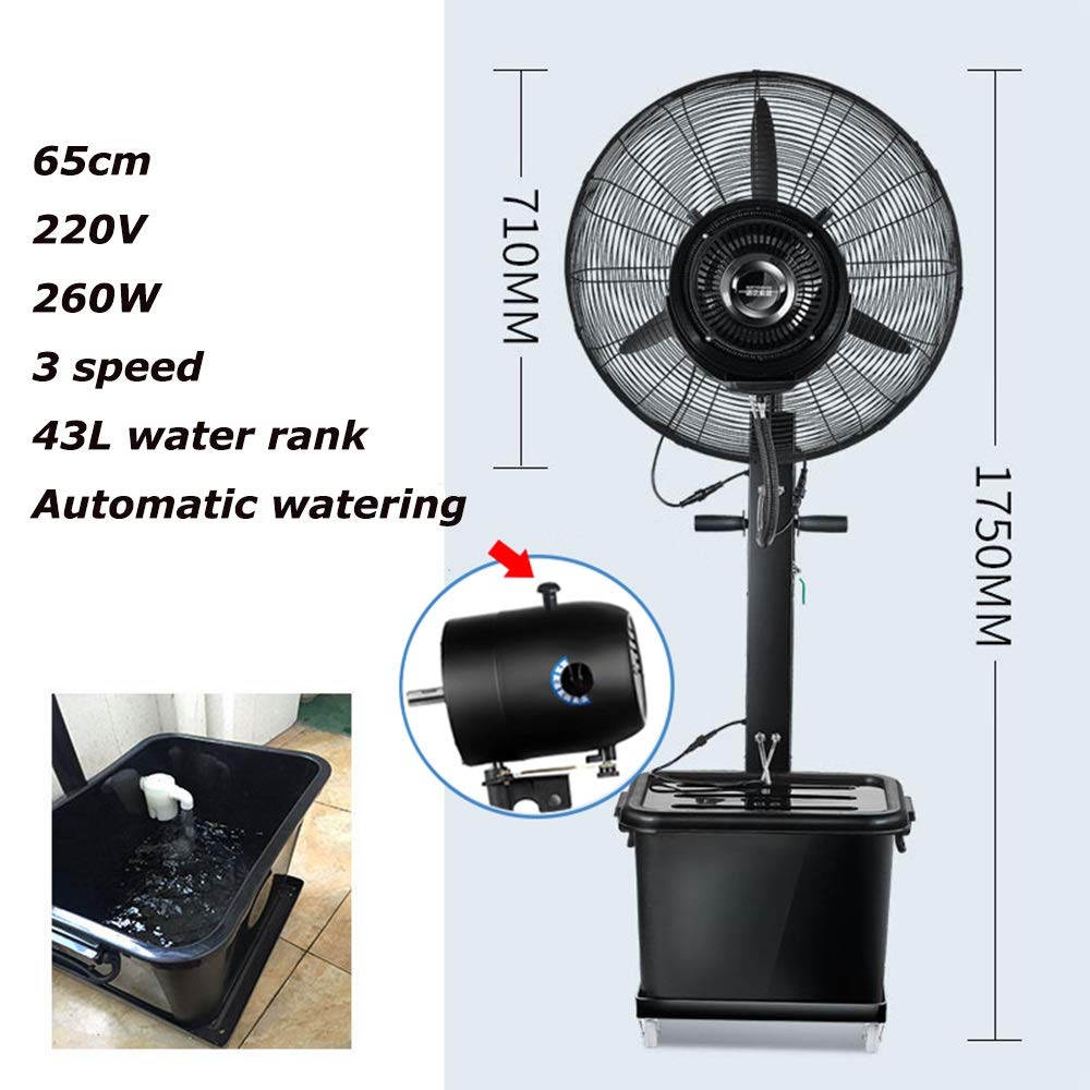 Buy JIAYUAN Fan Oscillating Outdoor Misting Fan With 3 Speed,90