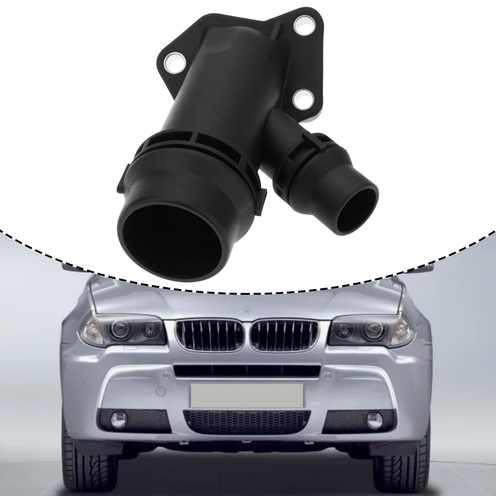 OTOTEC Brida de Refrigerante para Coche 11122247744 11127806196 Compatible con BMW X3 X5 X6 E46 E39 E90 E83 E91 E81