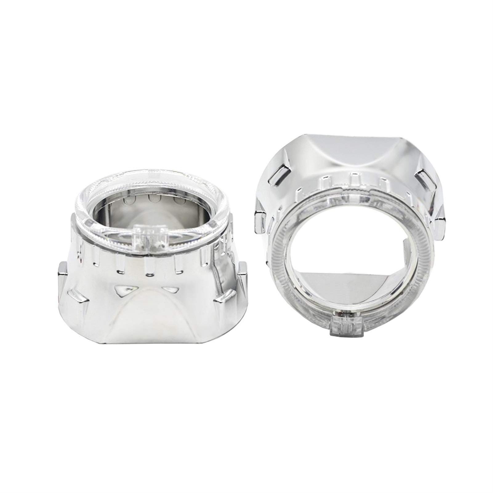 Angel Eyes Luce Auto,Halo Headlight 2,5 pollici Bi Xenon Proiettore Lente con DRL LED Angel Eyes Shrots Automobile Assembly Kit Uso adatto per il modello di automobile Kit Uso adatto per H1 H4 H7 Xeno