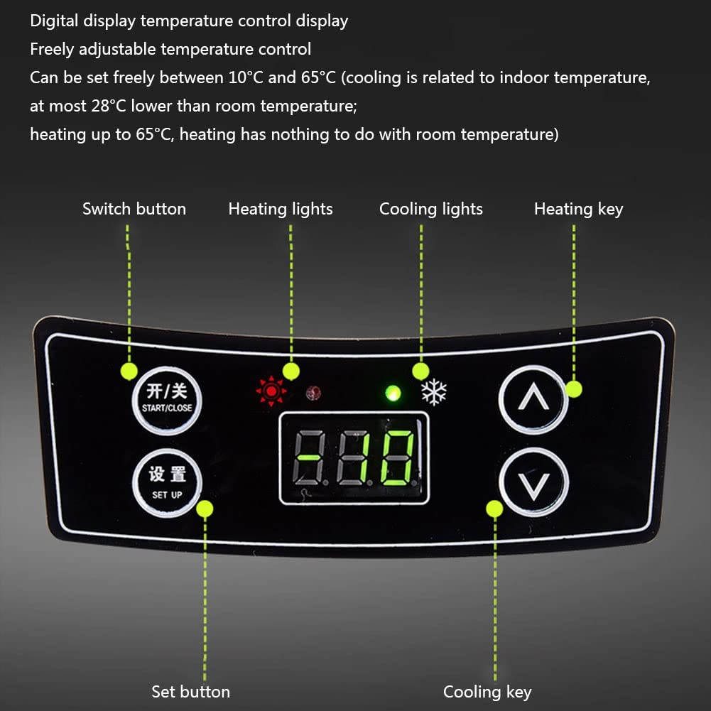 28L Frigo Portatile Auto Display LED AC DC Raffreddatore Riscaldatore